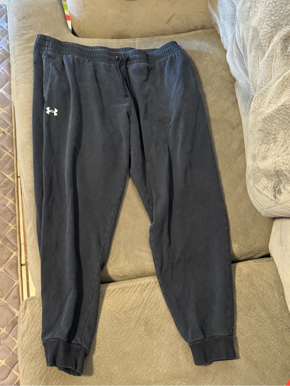 Under Armour Black Fleece Joggers with Logo Print